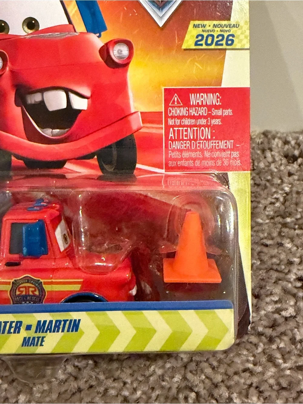 2026 Disney Pixar Cars Tow Mate (Race & Rescue) Diecast car with traffic cone